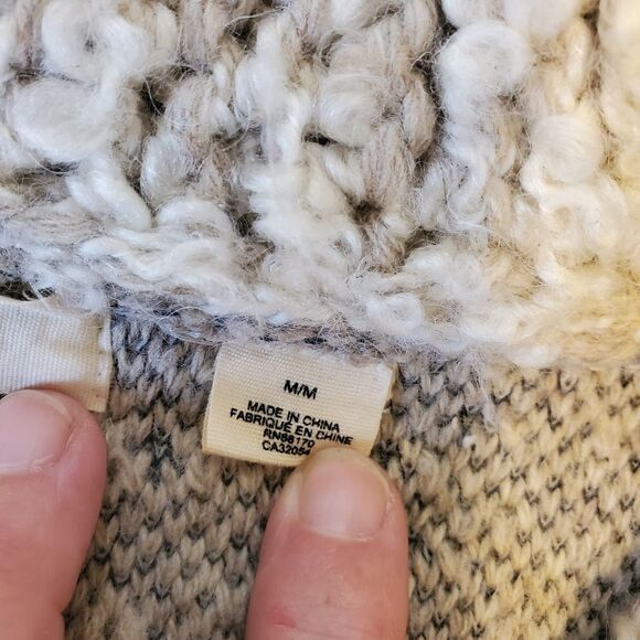Sleeping On Snow Anthropologie Womens Cardigan Sweater Sz M Beige Button Front - Picture 11 of 12